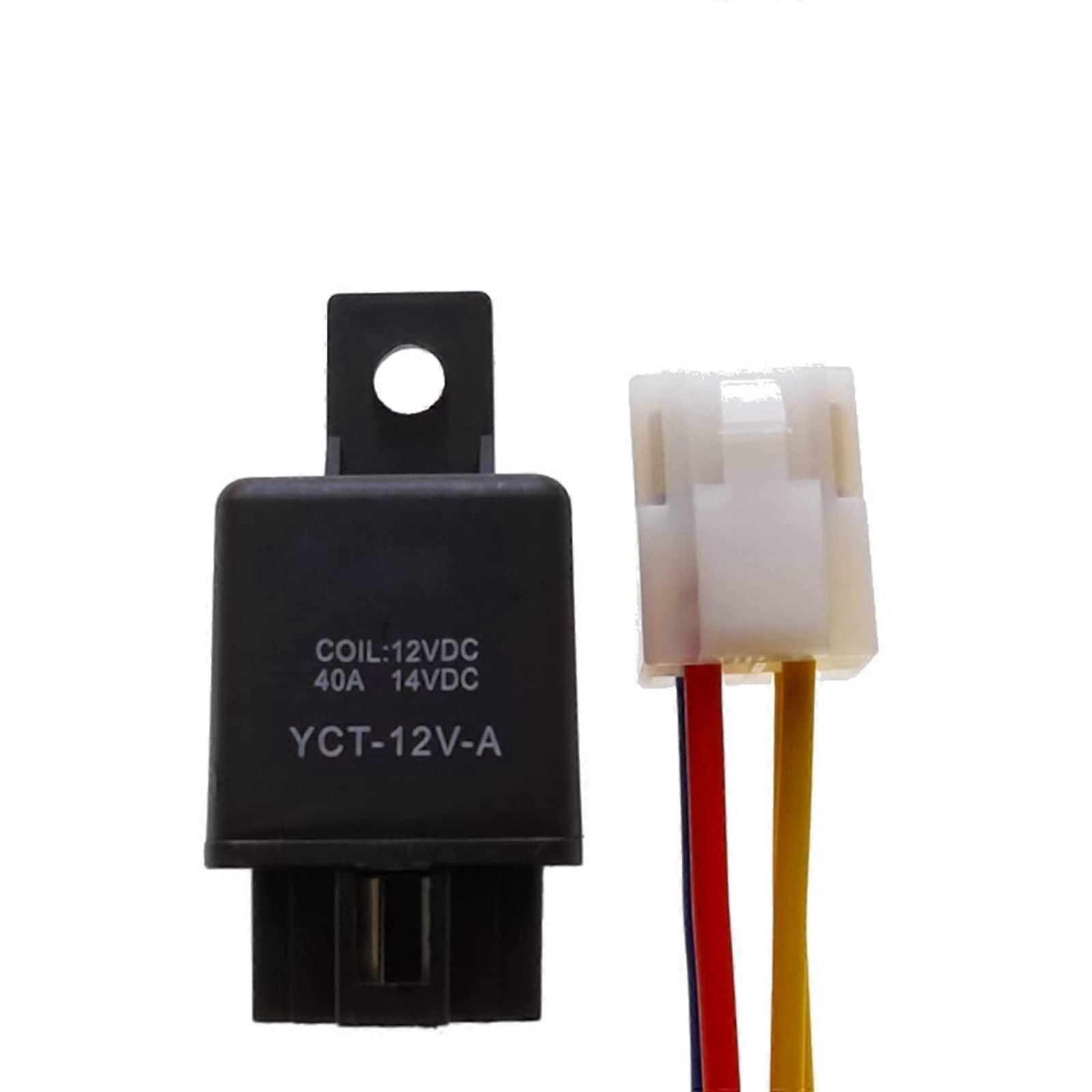 Automotive Air-Conditioning Relay 12V/24V Dual-Voltage 40A 4-Pin Energy Light Indicator Pack Of 5-10 Pieces