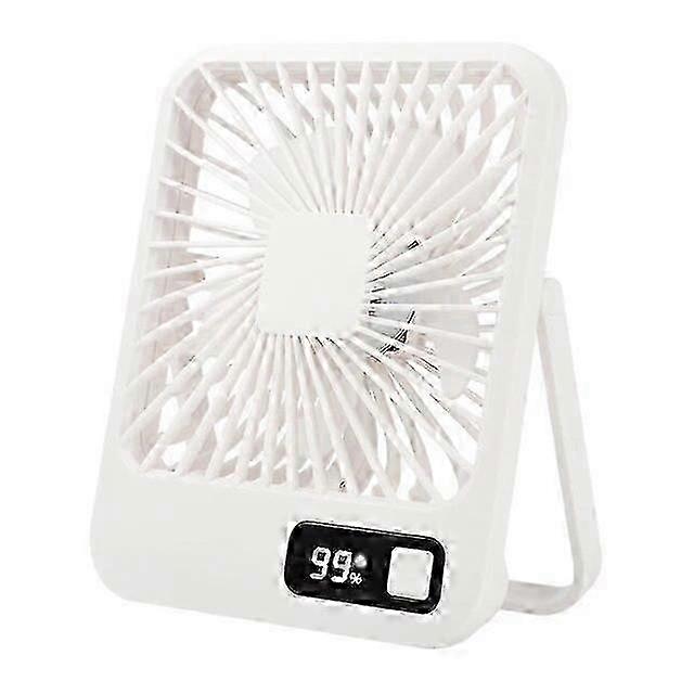 Powered Hand Fans Small Desk Fan 7H Timing Ultra Quiet Table Fan USB Rechargeable Cooling Fan 5 Speed Powerful Wind Offices Fan Free Shipping