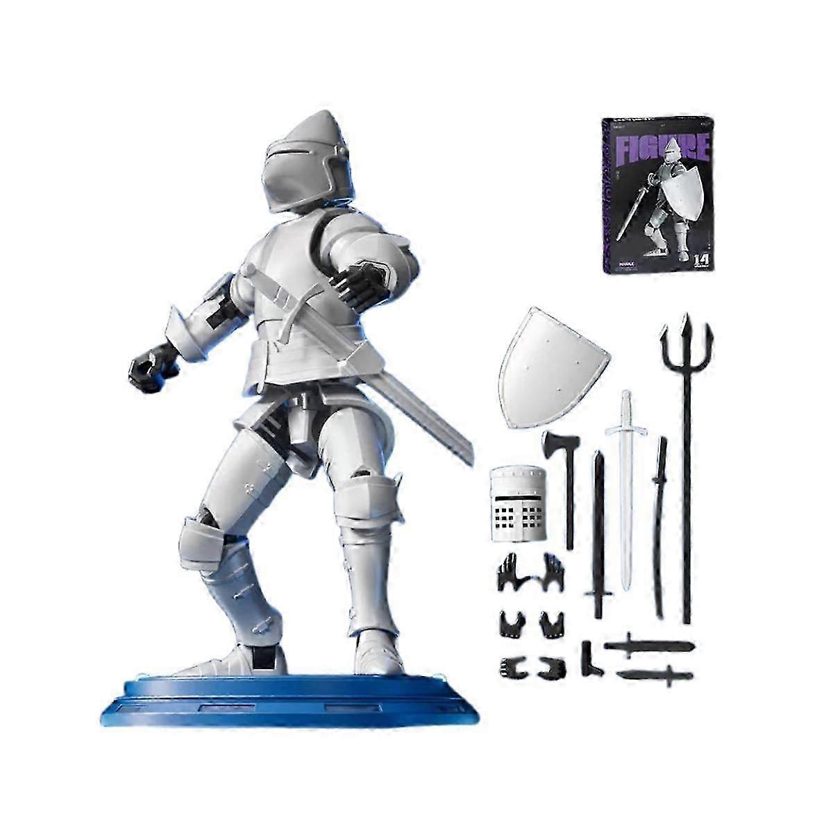 2024 New Dummy 13 Robot Action Figure in Armor, Magnetic Medieval Knight Action