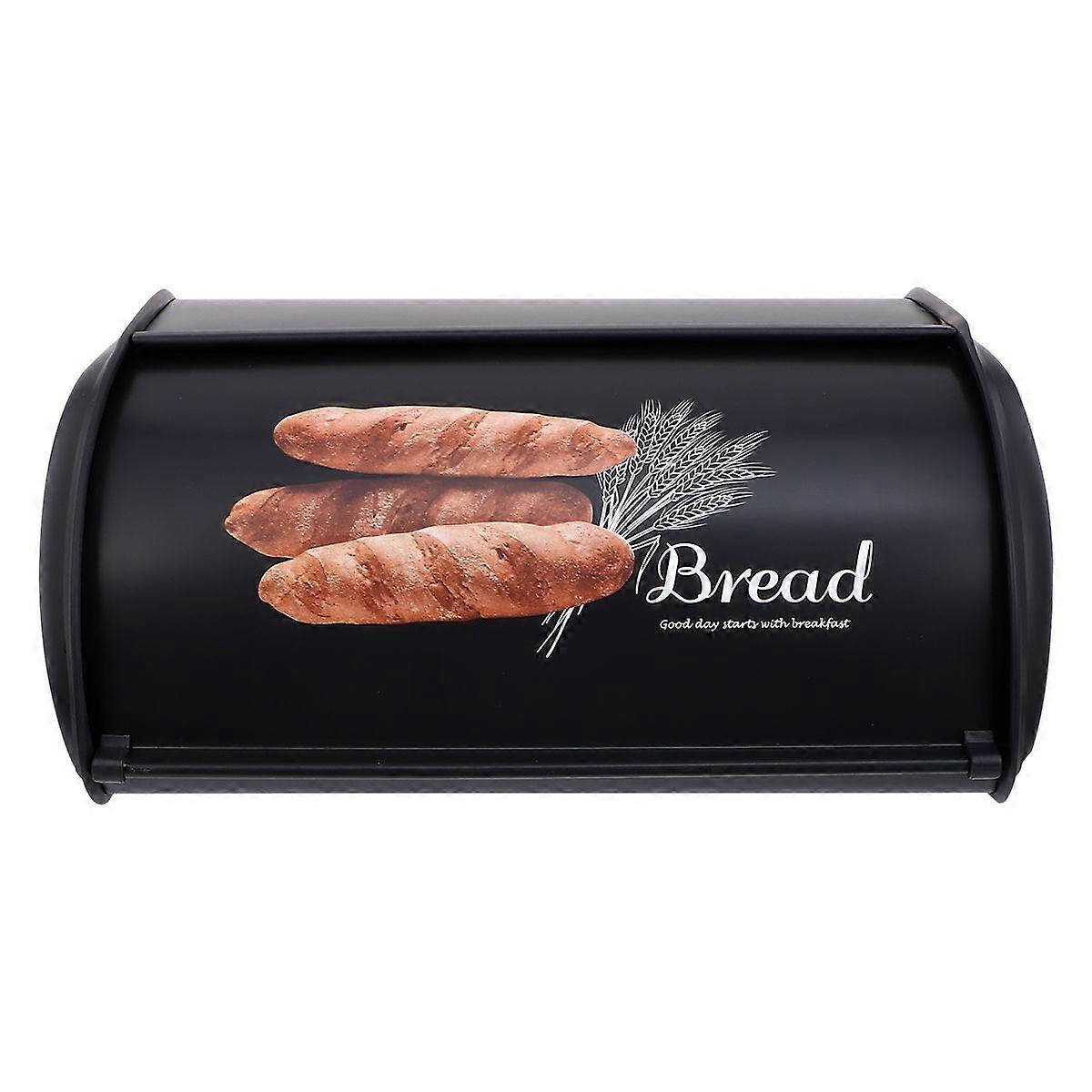 1Pc Metal Small Drum Bread Box Durable Storage Case Space-saving Storage Box