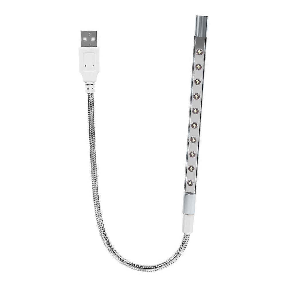 5V Flexible Mini USB LED Reading Light Lamp Flashlight For Laptop PC Computer Keyboard White