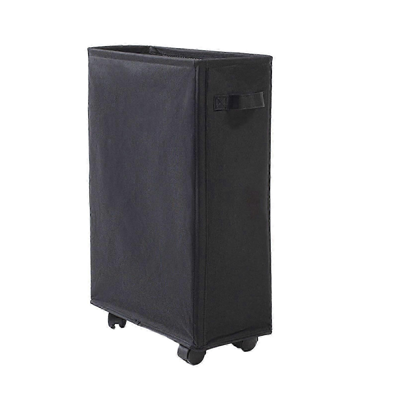 Cesta de roupa de tecido retangular com rolo Cesta de roupas sujas domésticas para lavanderia