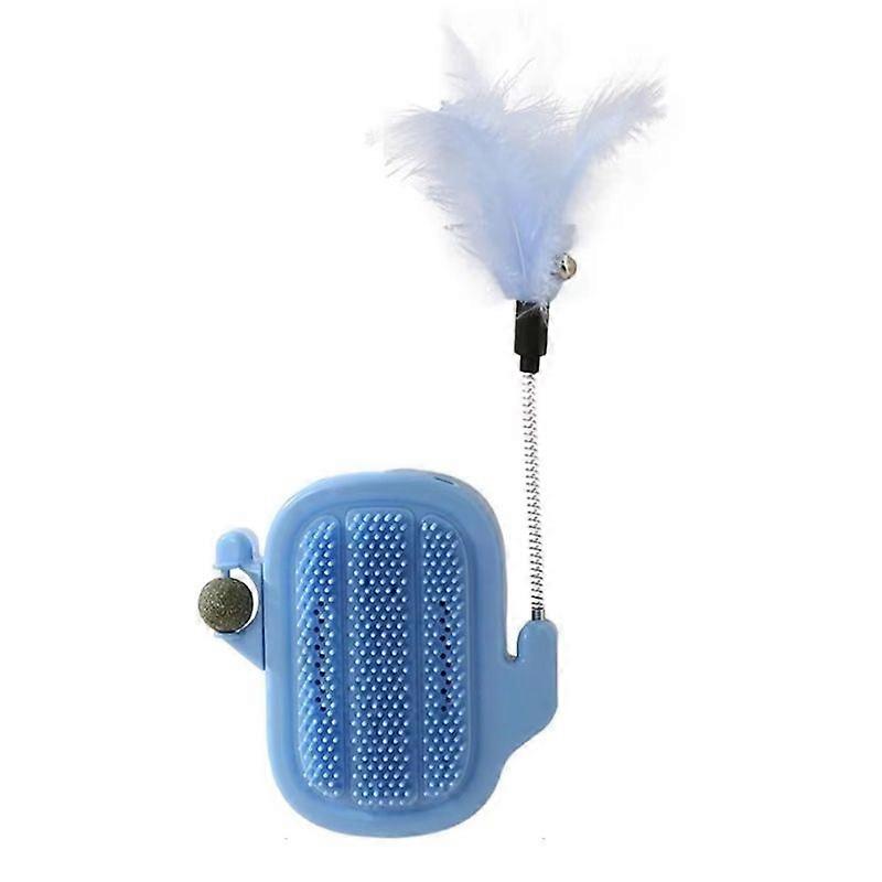 Catnip Licking Balls For Cats Wall Groomer Scratcher Brush Toys With Teaser Stick Chew Toys Wall Corner Brushes