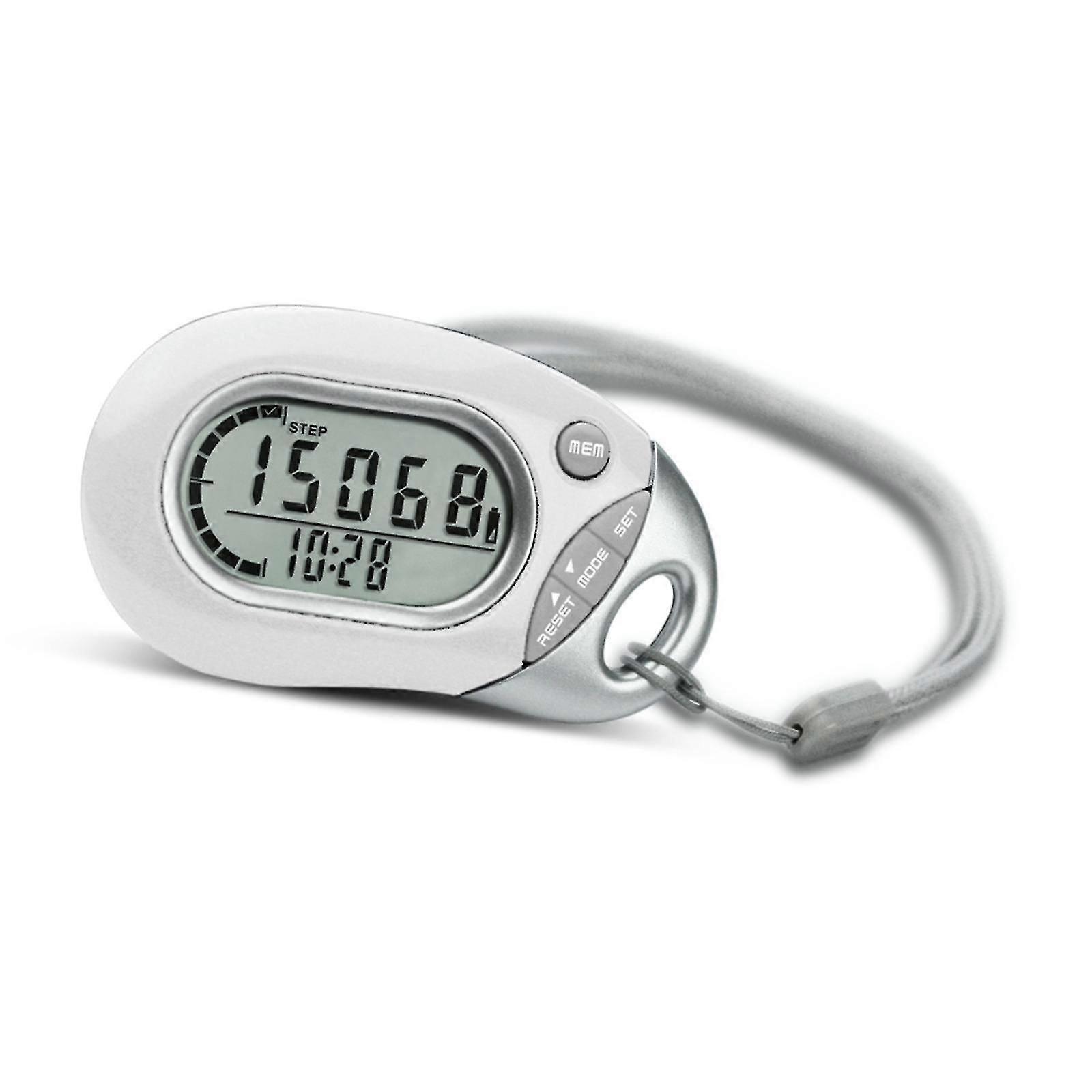 3D Motion Sensor Pedometer with Lanyard, 7-Day Memory & Calorie Counter