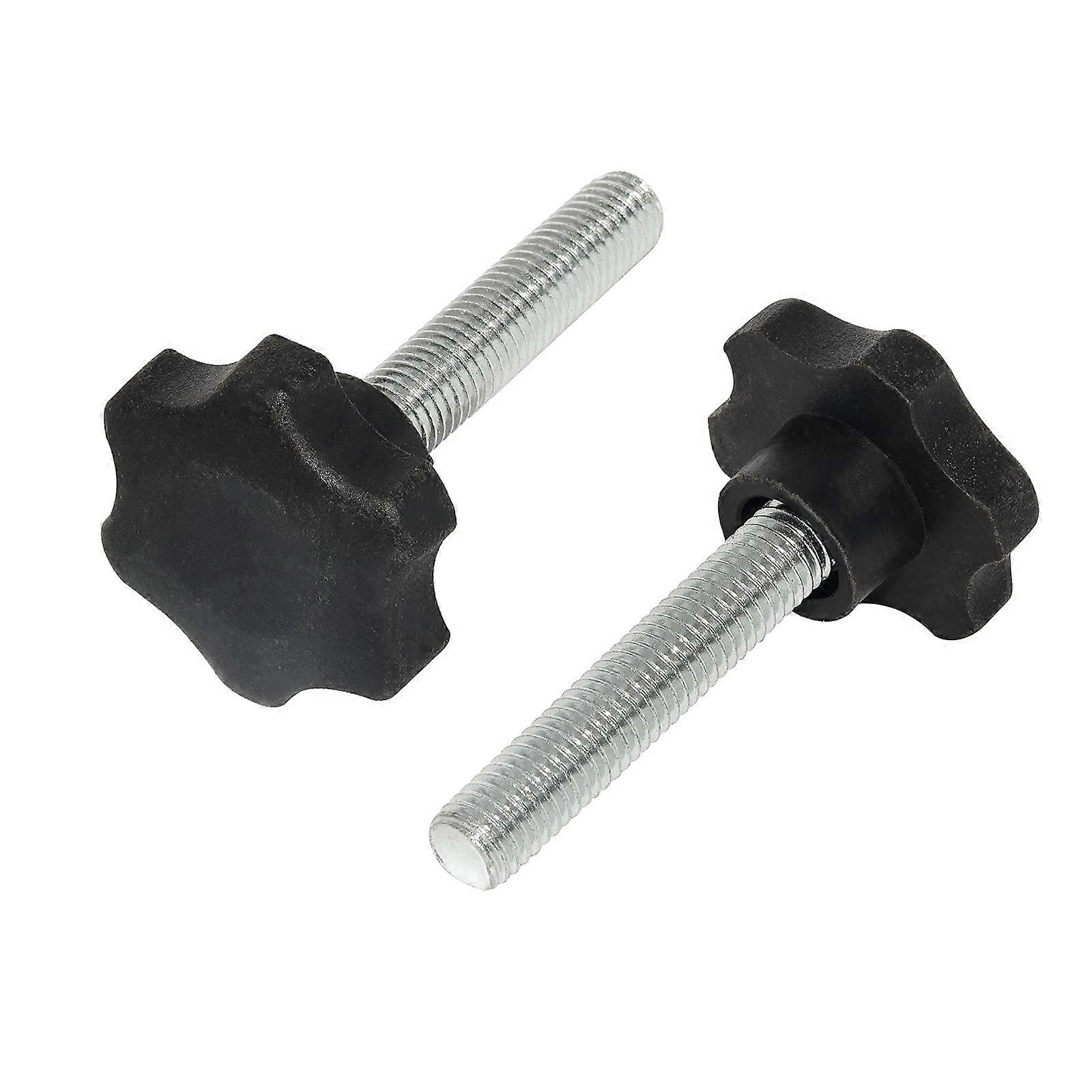 Clamping Screw Knob 2 Pcs M10 x 50mm, 1.6" Diameter, 3/8" Thread for 50mm Length Applications
