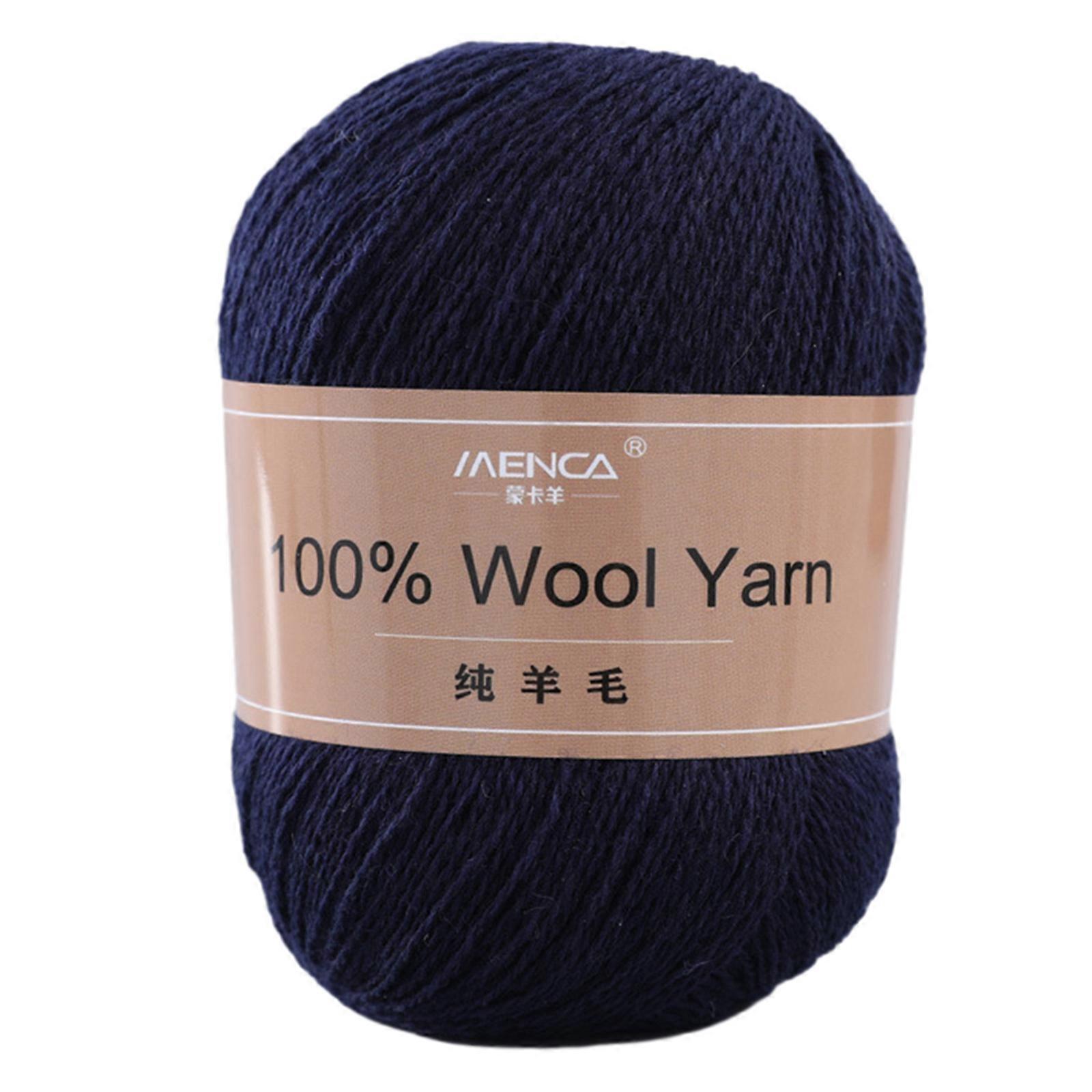 1 Roll Wool Yarn for Knitting String Crochet Yarn for Handmade Projects Great for Weaving Embroidery DIY Craft Hat Shawl Y10