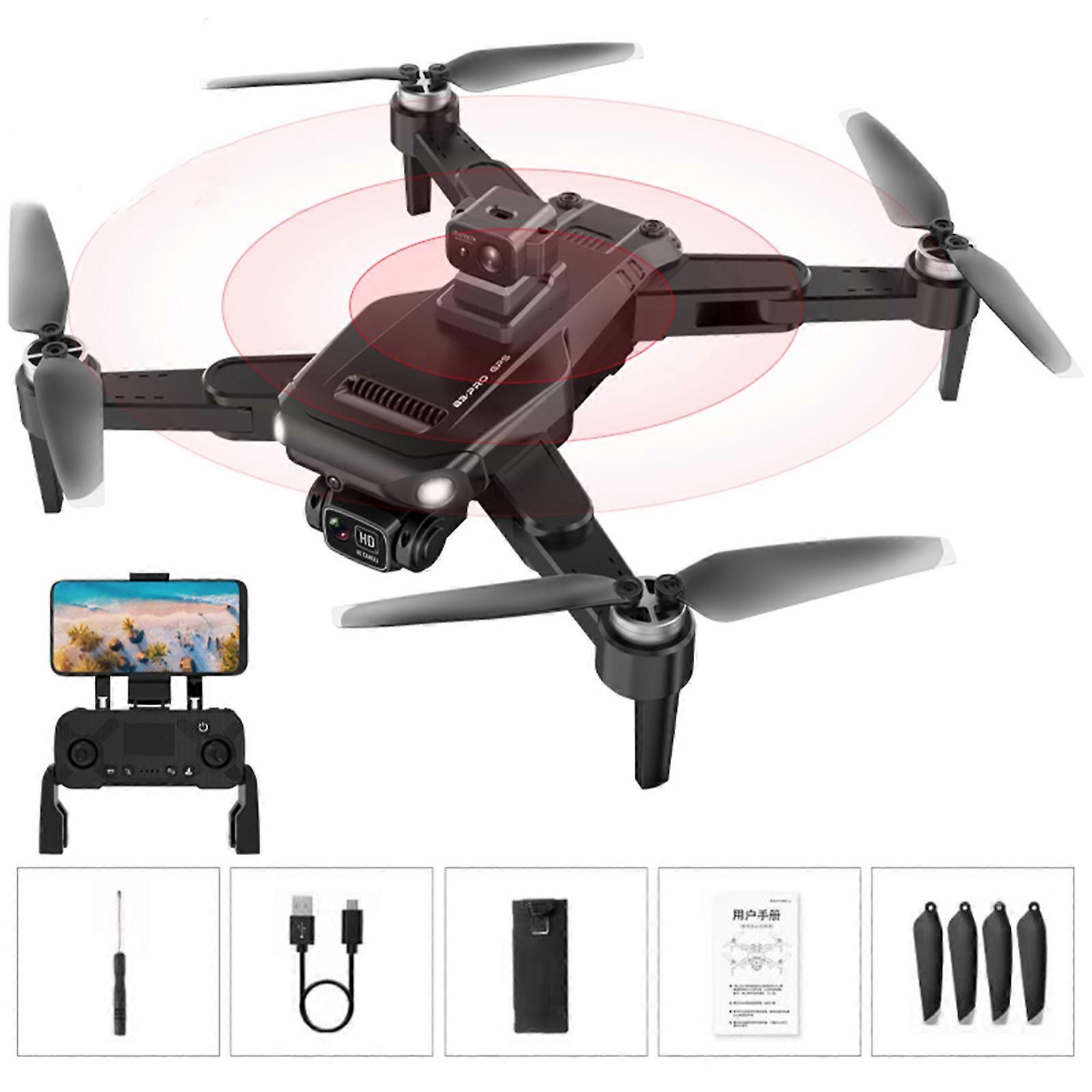 RC Multirotor for Teens Remote Control Drone Toy Obstacle Avoidance 4K Dual-Lens Mini Drone Boys Men Electronic Gift Multicolor