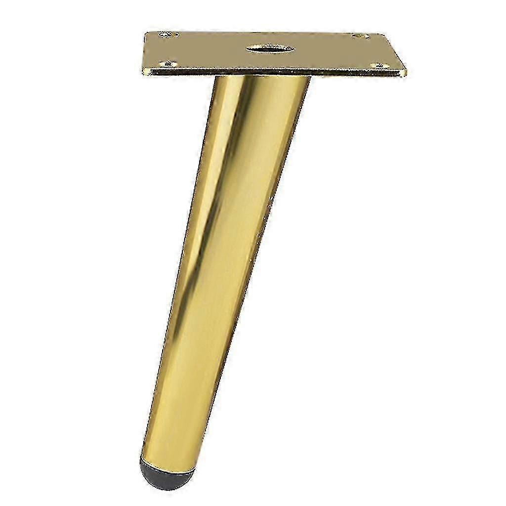 4(pieces) Iron Furniture Support Legs Instead Of Tapered Inclined Table Legs (size, Color: Gold -25cm