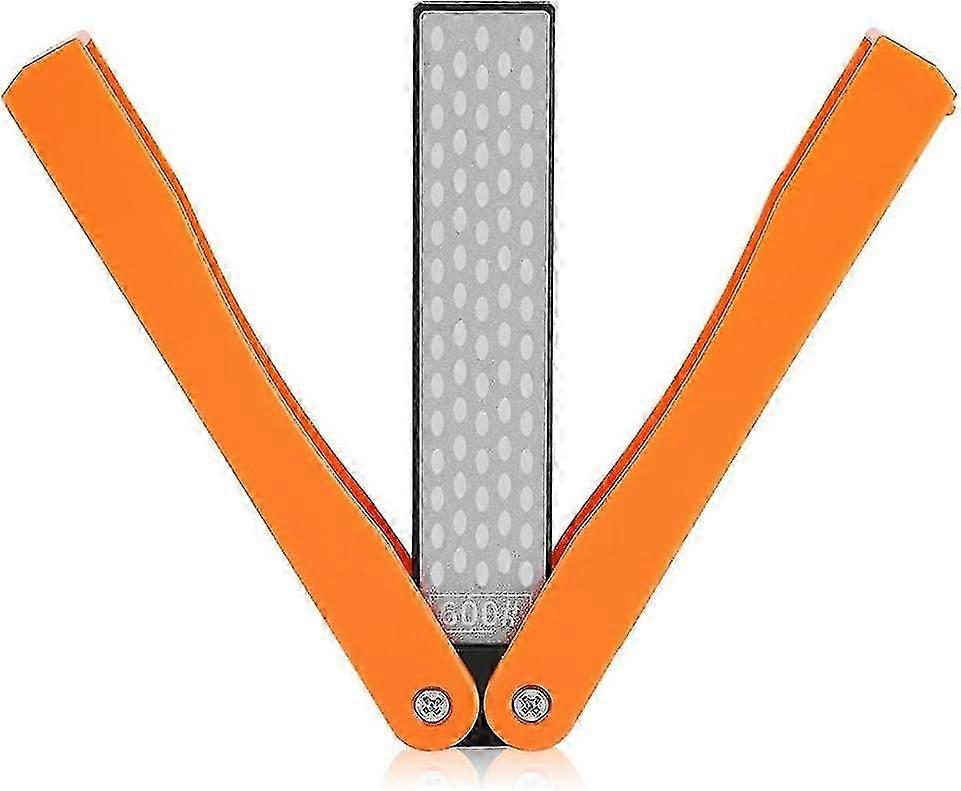 400/600 Grit Knife Sharpener, Folding Double-Sided Diamond Sharpening Stone Tool for Outdoor Camping
