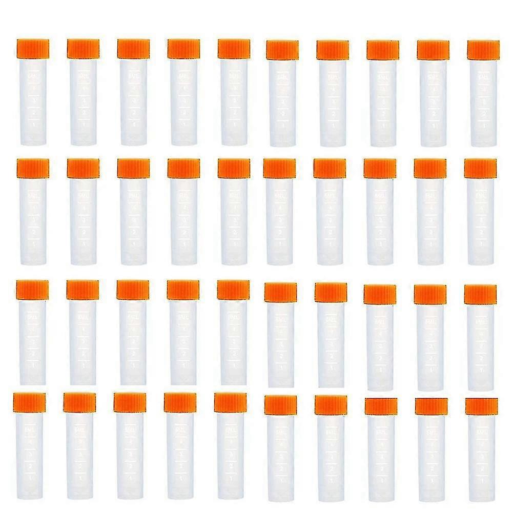 200 adet Vidalı Kapaklı Plastik Test Tüpleri, 5ml Santrifüj Test Tüpü, Plastik Donma Test Tüpleri, Of için