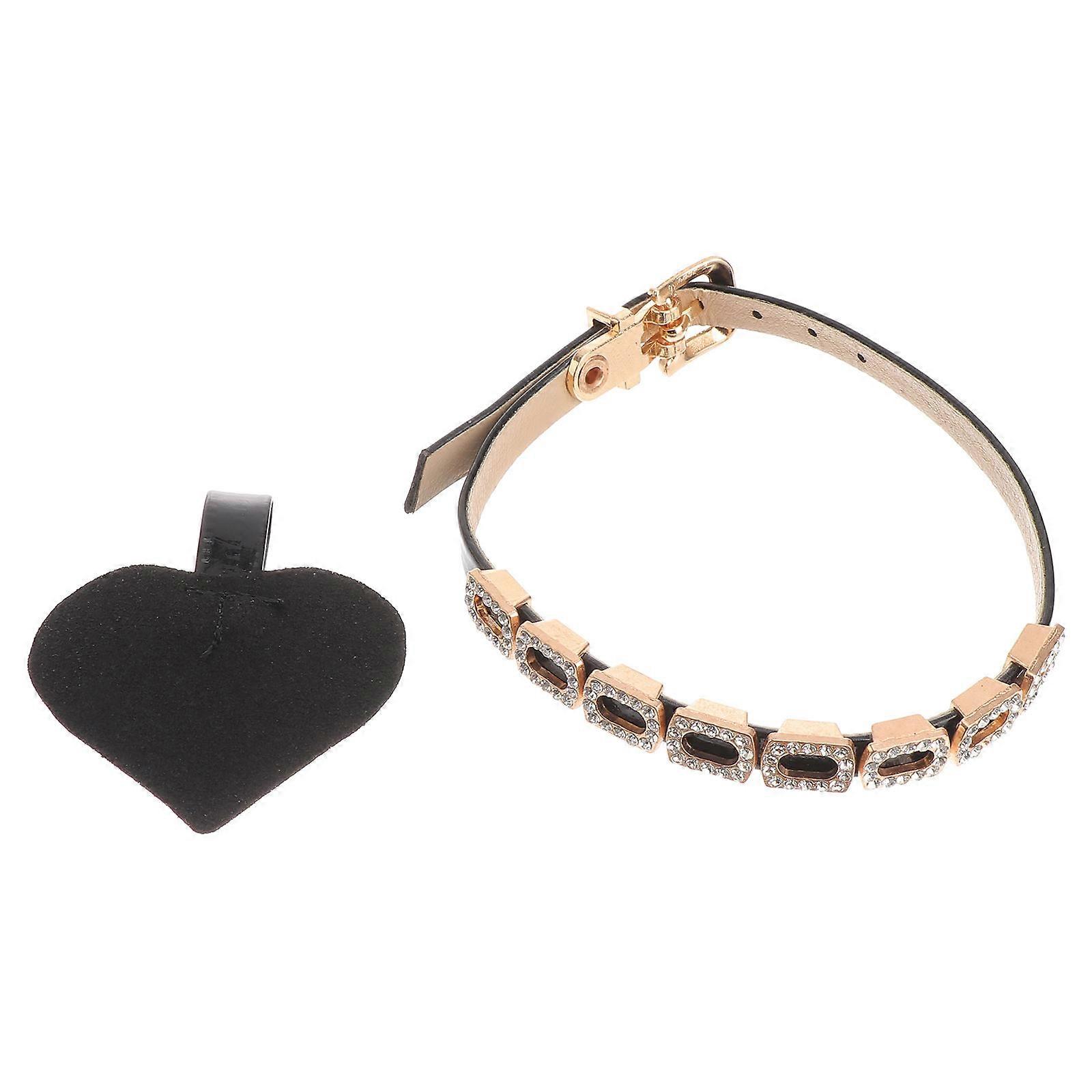 Stylish Rhinestone Shoe Straps with Adhesive Inserts for Improved Fit