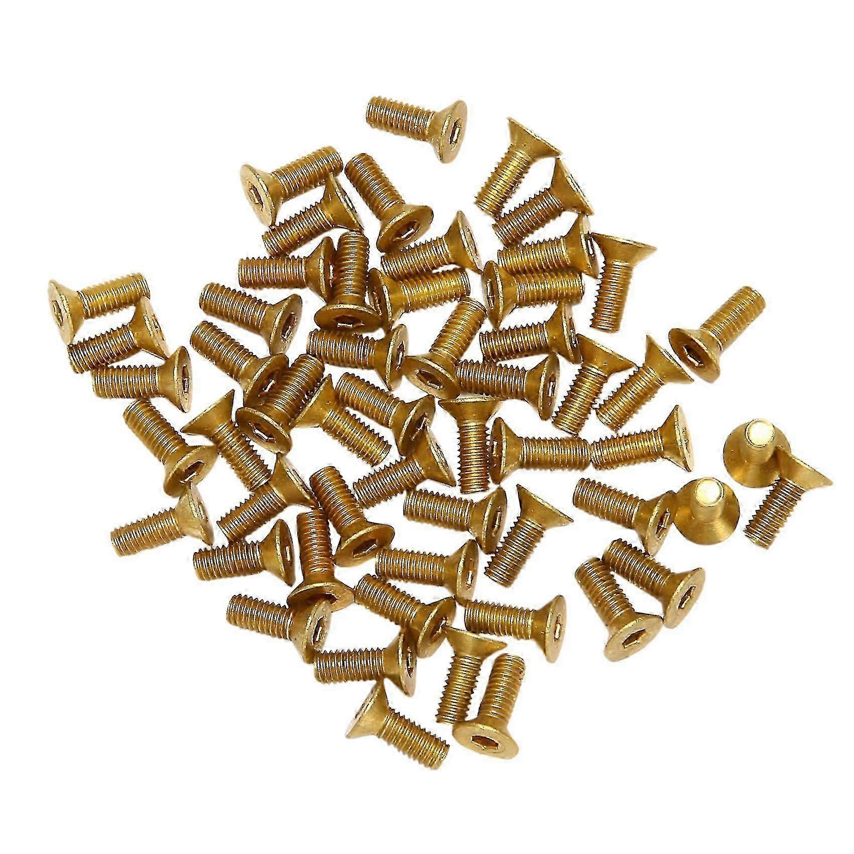 50pcs Flat Socket Head Cap Screws Pure Copper M3 Screws (m3 X 8)