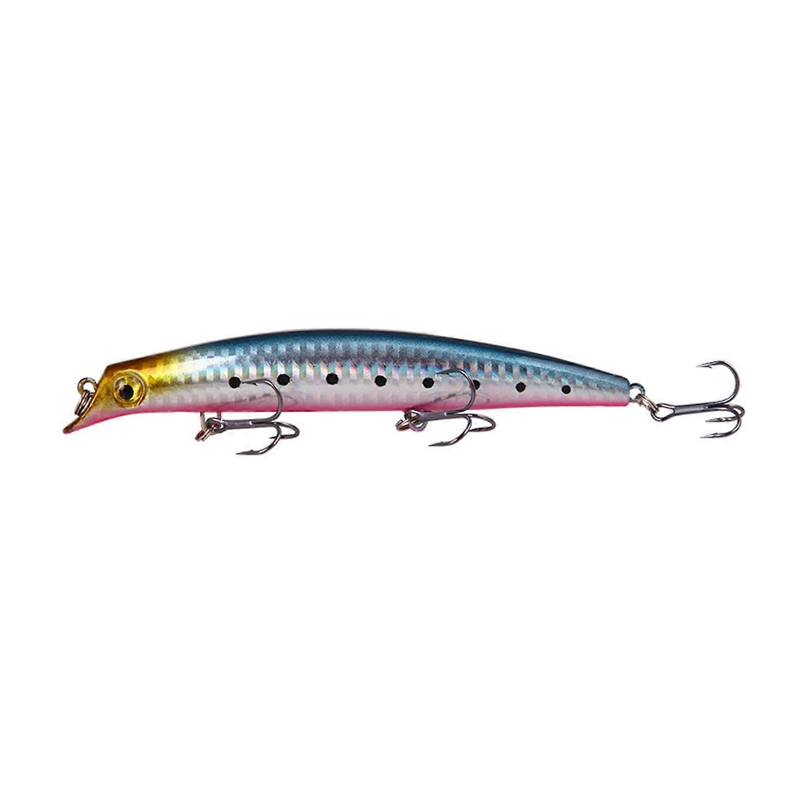 Angel bait Topwater Floating Simulation 14g /12.5cm 3D Fish Swimbait Jig Hard Artificial Spinning Tackle (Color : 5)