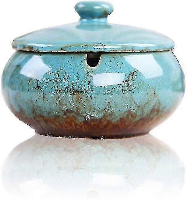 Vindtät cigarettaskkopp med lock för rökare inomhus utomhus hemmakontor inredning