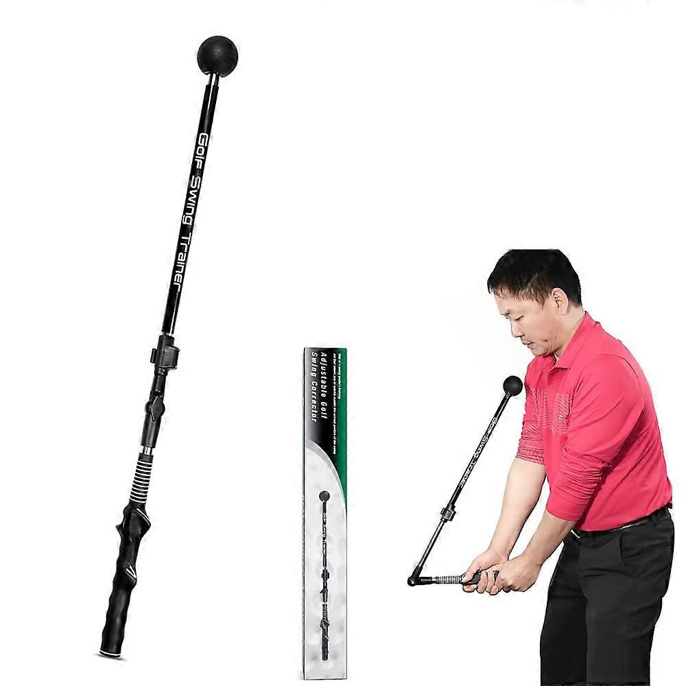 Golf Swing Trainer - Telescopic Swing Club Aid for Hinge, Forearm & Shoulder Rotation - Foldable Correction Tool