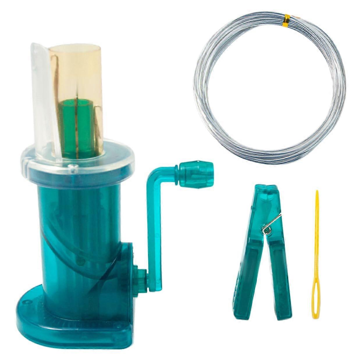 1Satz DIY Wool Winder Knitting Machine for Adults with Fish Tail and Spiral Knot Instructions, Handcrafted Yarn Tool