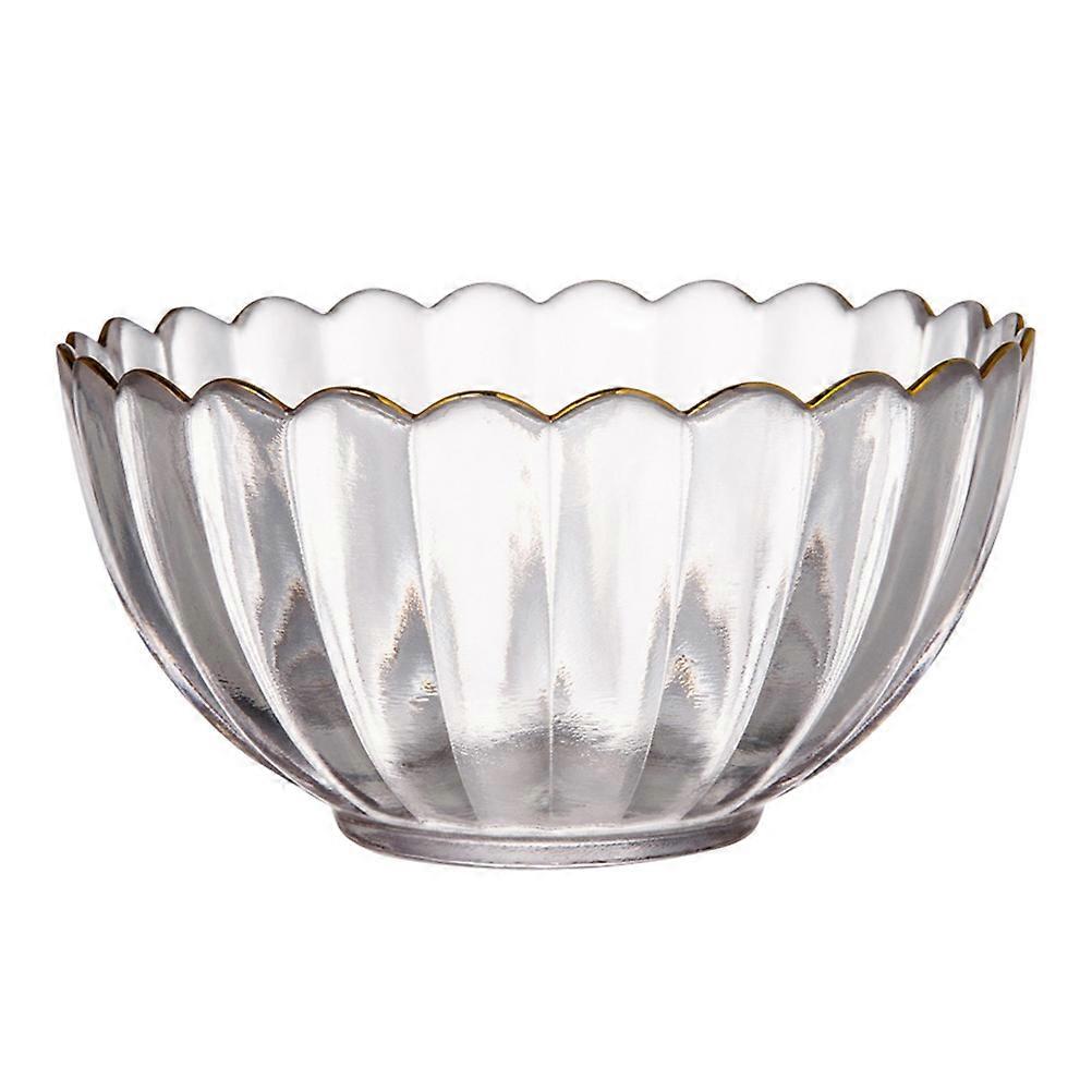 Glass Salad Bowls Pudding Bowl For Family Gathering Simple and Generous 15.3x15.3cm 1Pc