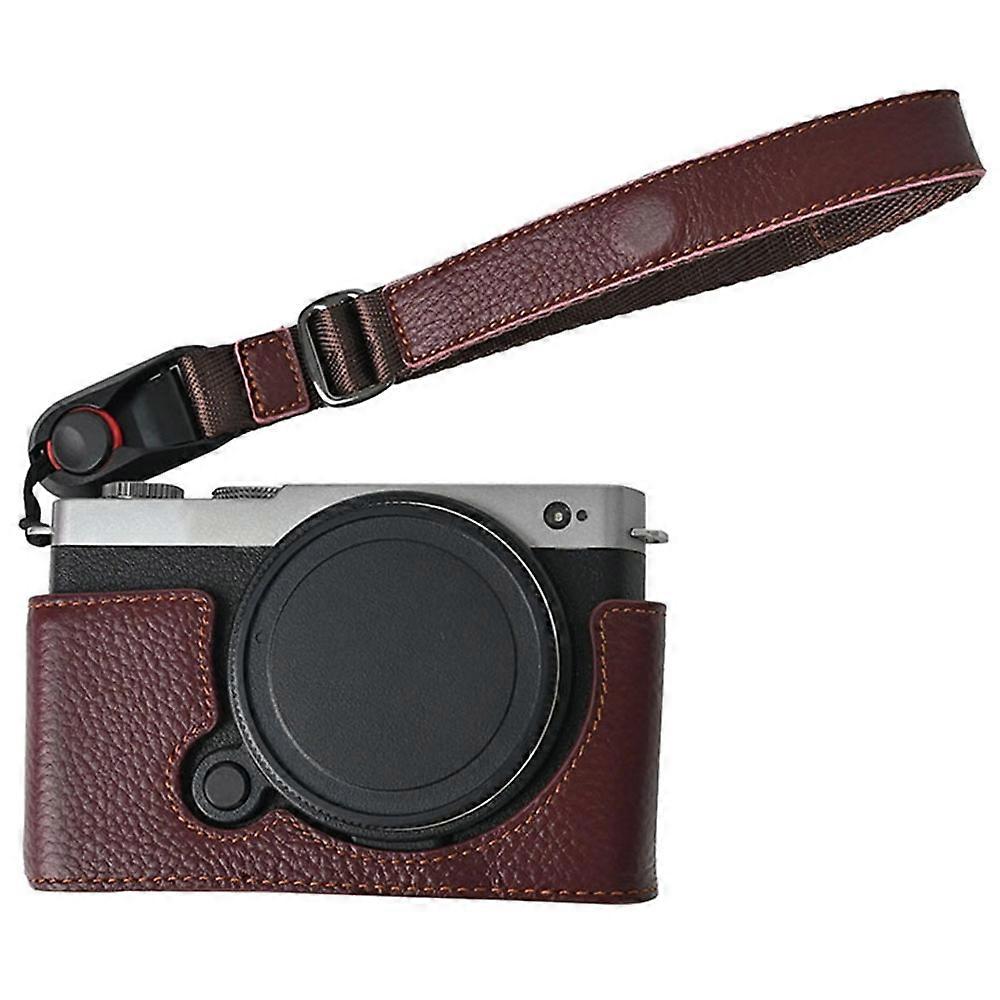 Q9k Pour Panasonic Lumix S9 Appareil Photo Étui Grande Ouverture Véritable Vache C5S Protecteur En Cuir Avec Poignet St