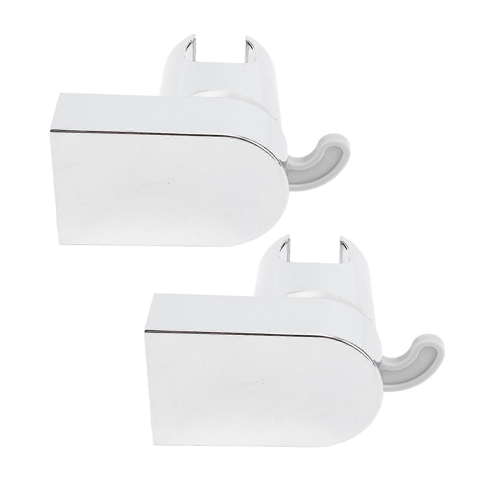 2Pcs 360° ABS Shower Holder Wall Bracket with Hook, 105g