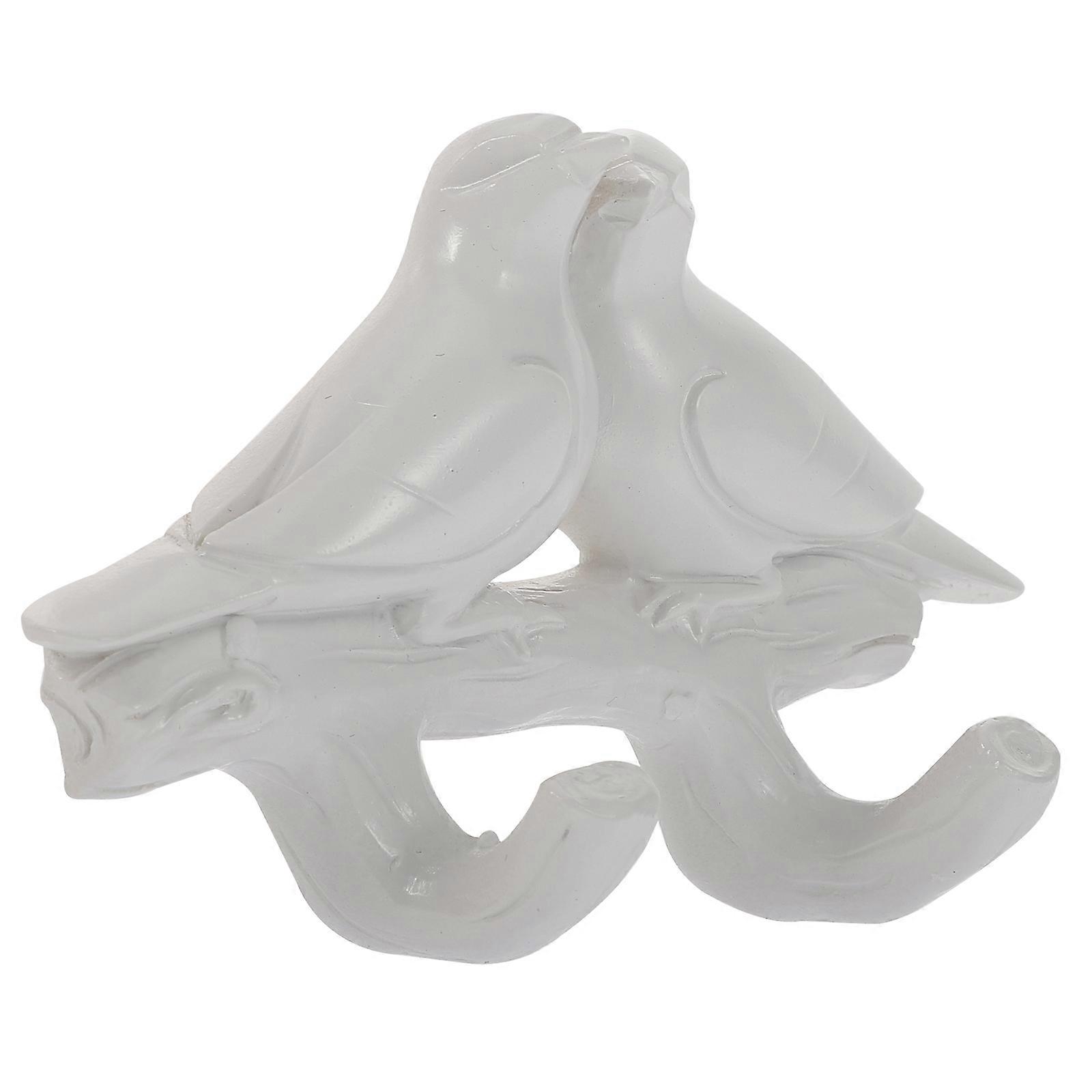 White Resin Bird Shape Wall Hook for Home Decor and Practical 1 Pc