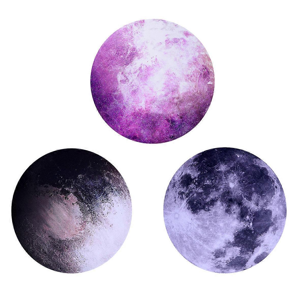 Computer Mouse Pad Assorted Color Thickened Rubber Mat for Home Office Bedroom 3Pcs