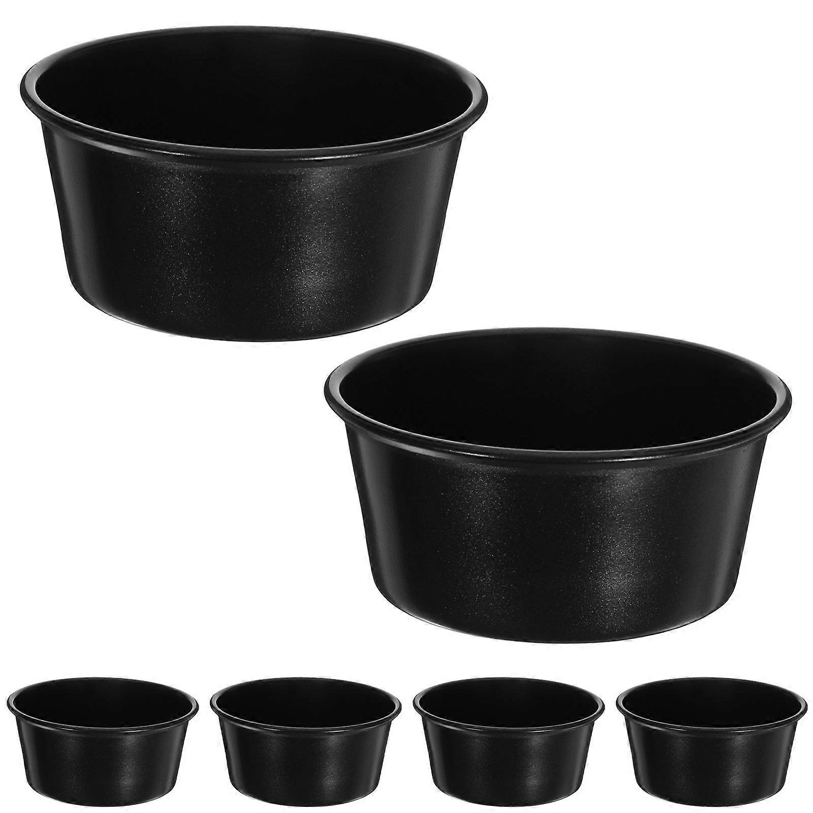 6pcs Non Stick Carbon Steel Mini Baking Moulds for Cupcakes, Puddings, and Desserts – Ideal for Halloween and Everyday Baking