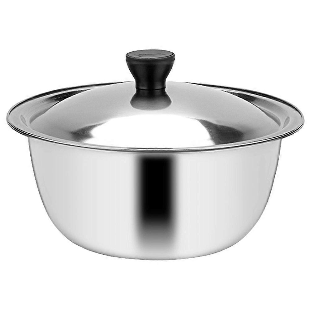 Stainless Steel Deep Mixing Bowl with Lid Food Storage Container for Salads, Kitchen Essentials, Easy to Clean