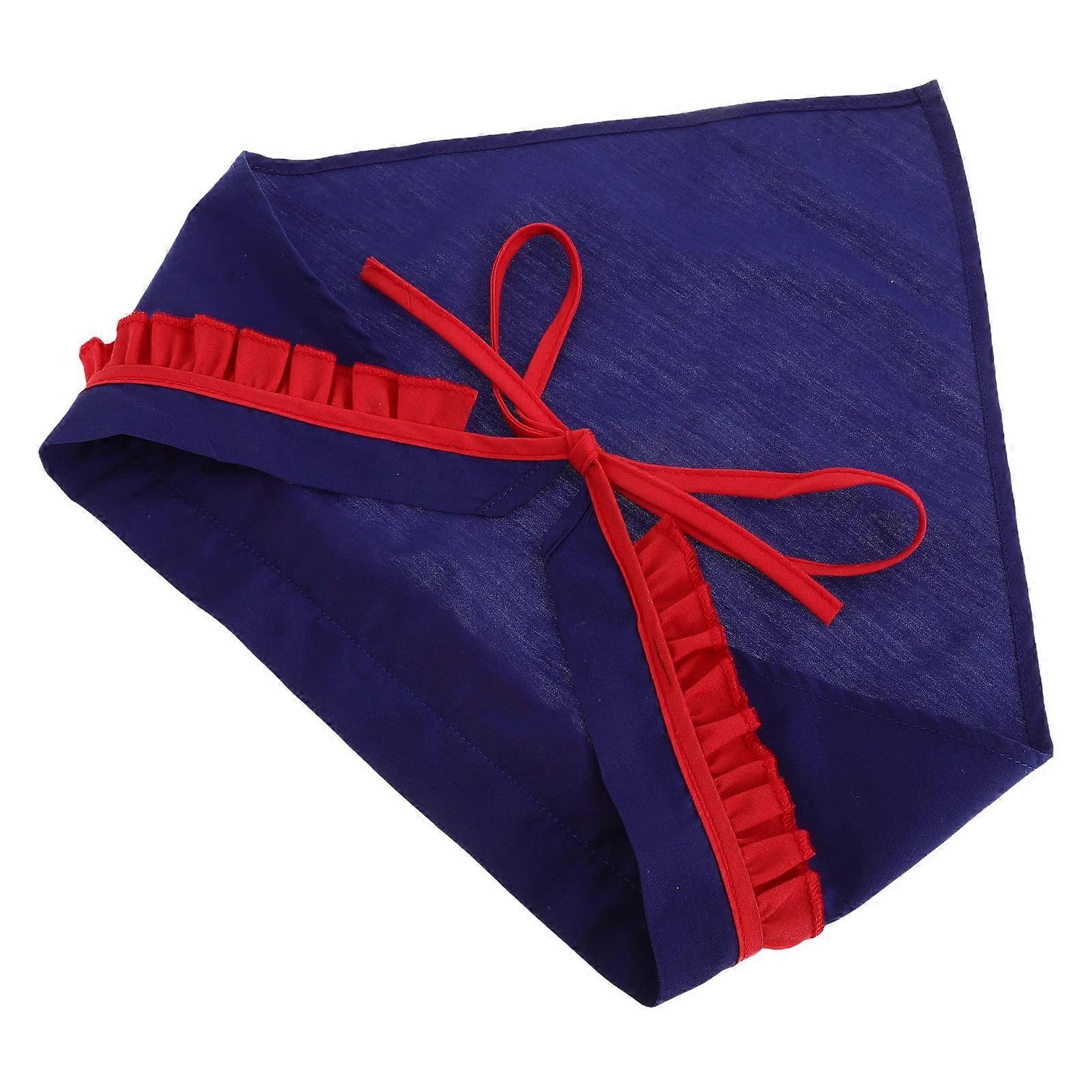 Chef Bandana Cooking Chef Hair Wrap Lace Trim Simple And Elegant Appearance 130.00X32.00X0.10CM Baking Headscarf 1Pcs