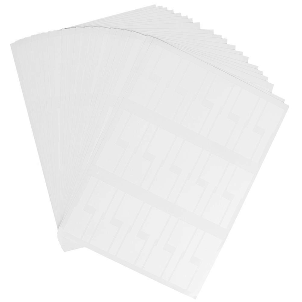 Sticker Labels Synthetic Paper Rectangular Shape Self-Adhesive Sticker For Office Use Cable Identification White 10Pcs