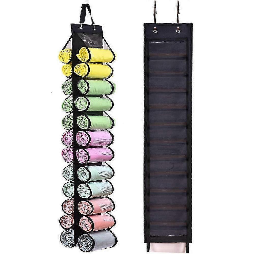 T-shirts Storage Bag Storage Hanger 24 compartments,Black