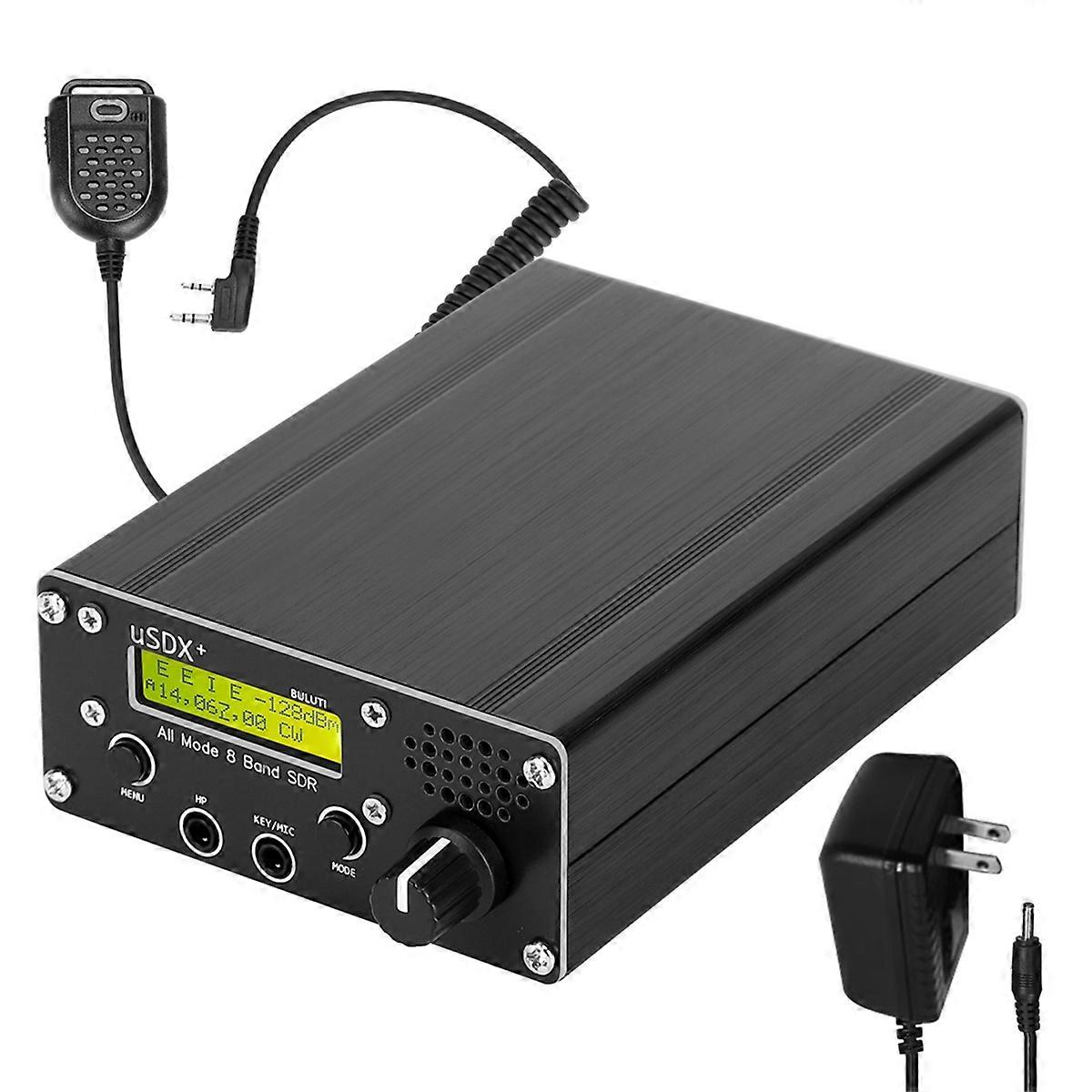 USDR USDX+ Plus V2 10/15/17/20/30/40/60/80m 8 Bands SDR High Frequency SSB QRP Transceiver BNC Inte