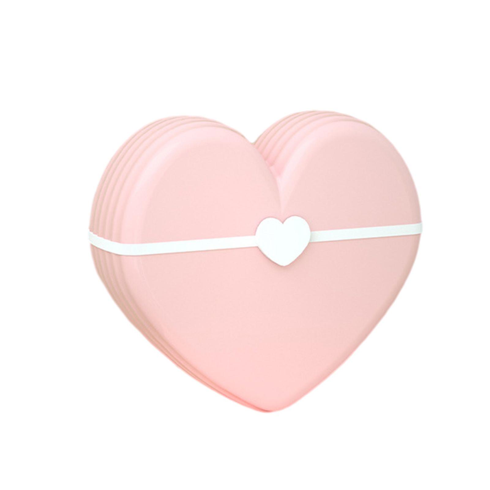Heart-Shaped Double-Sided Portable Lint Roller Reusable Clothes Dust Wiper for Bedroom/Home/Travelling