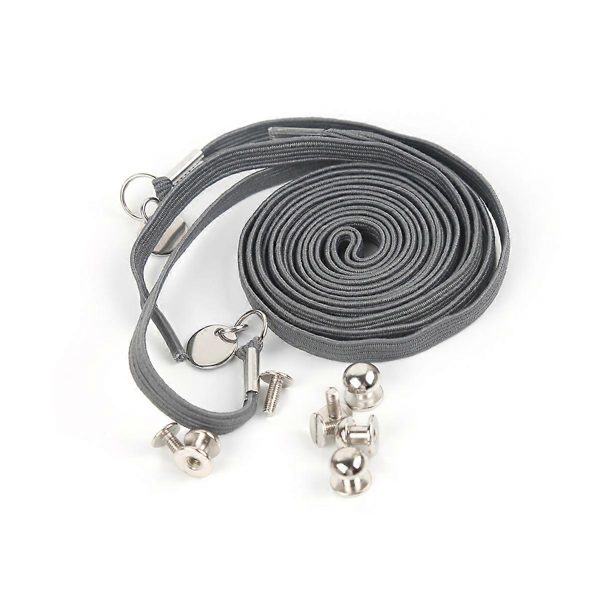 Shoes Laces for Sneakers Dark Grey Elastic Shoelaces for Men and Women Temperature Resistant 1Pair