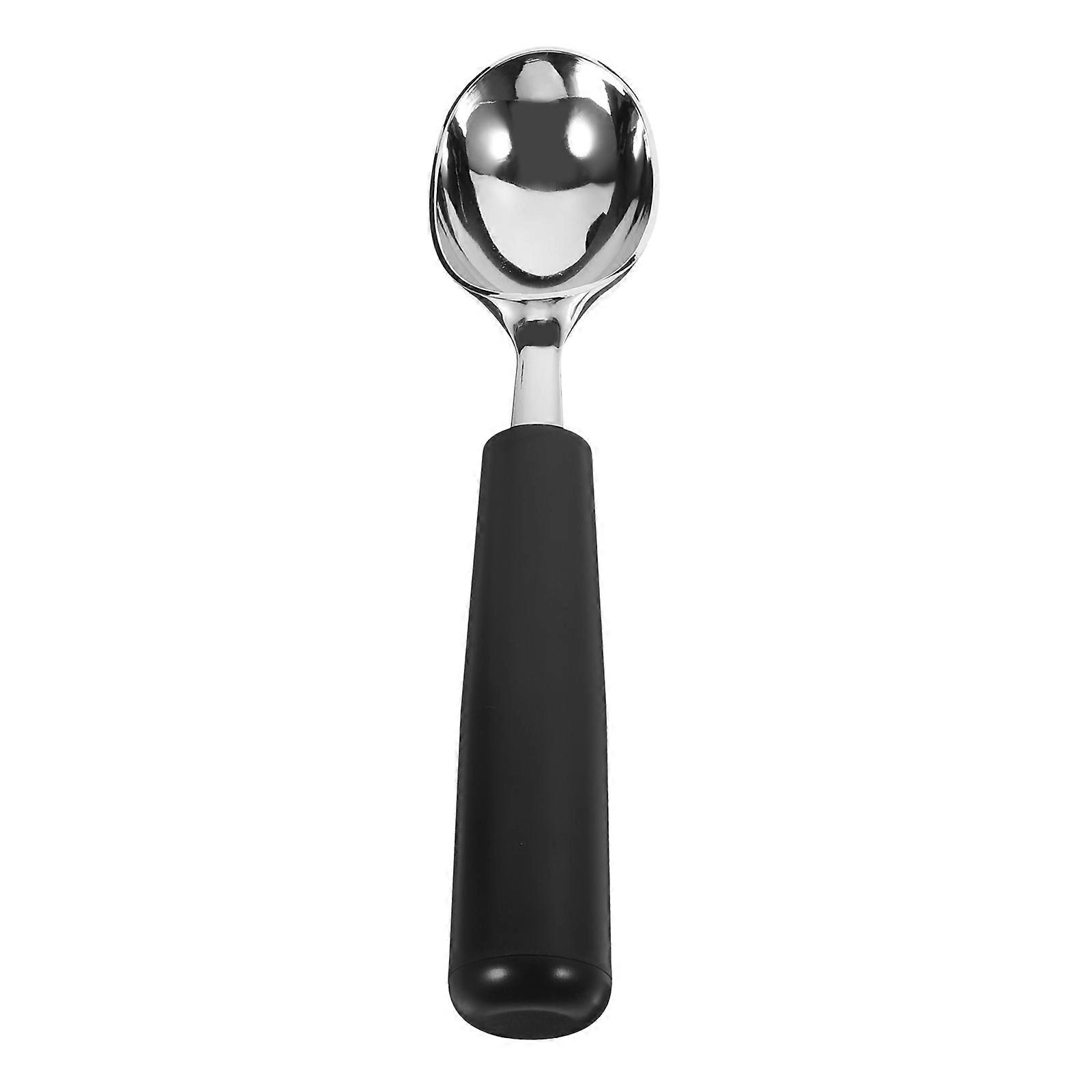 Icecream Scooper Ice Cream Spade With Ergonomic Handle Multi Use Food Scooper For Home Use Sleek Black 1Pack