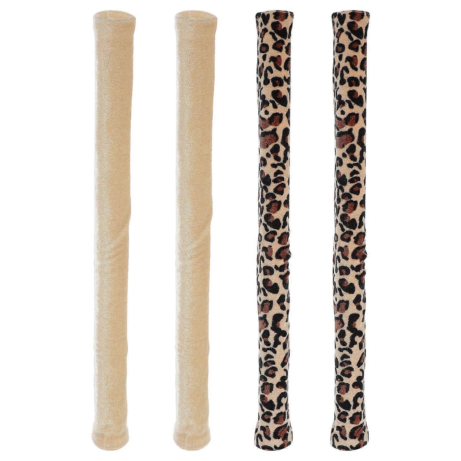 Fridge Wraps Refrigerator Door Handlecovers Prevent Stains Leopard Pattern Cover Shape 39x3x3CM 4Pack
