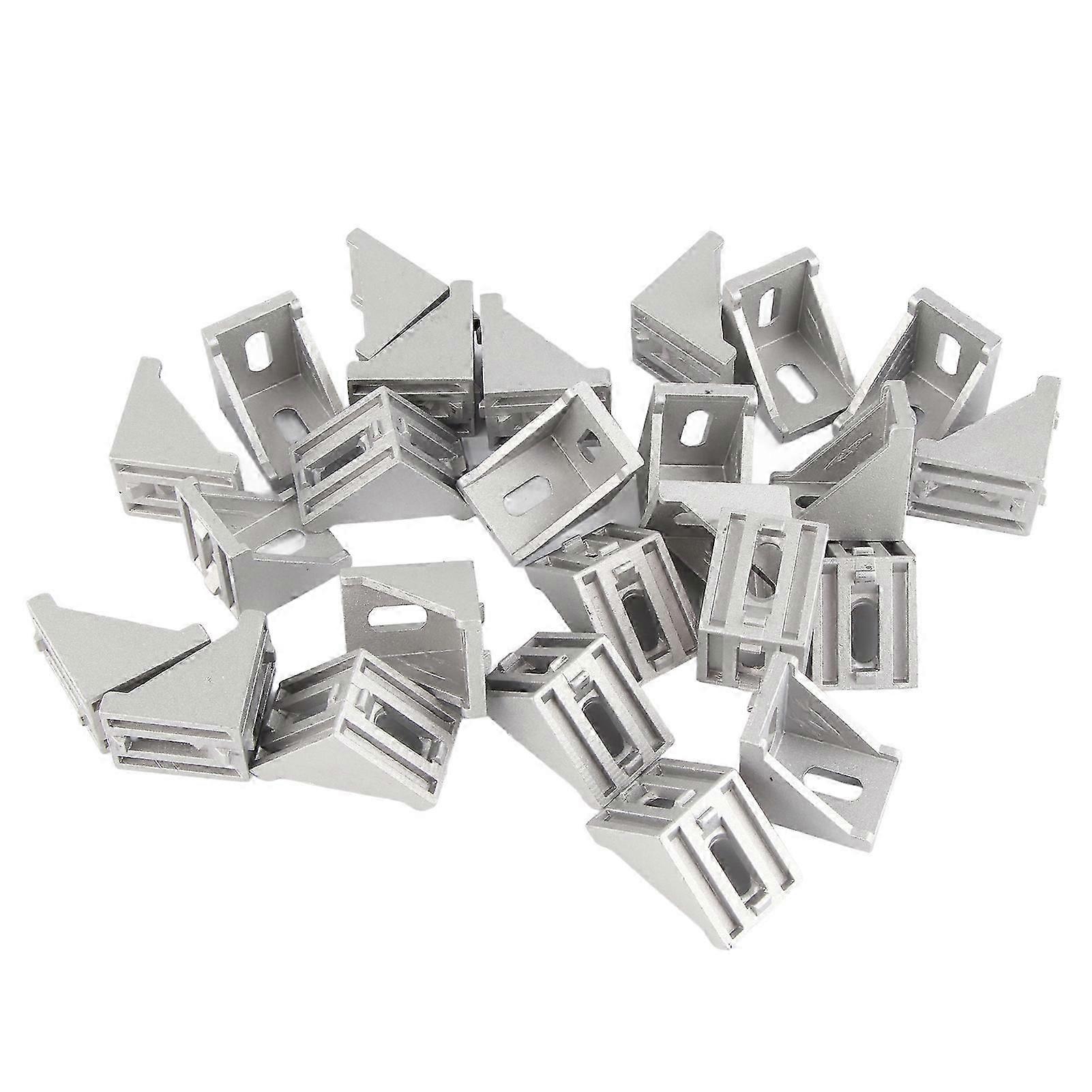 25pcs 3030 Aluminum L Shape Corner Bracket Right Angle Brace Fastener