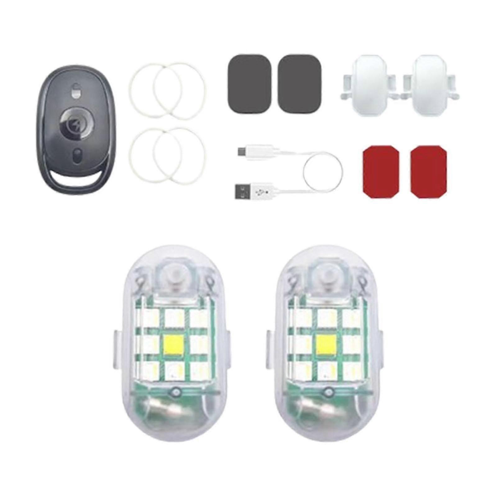 2 Pieces LED Strobe Lights Night Warning Light for Cars Trucks Aircraft