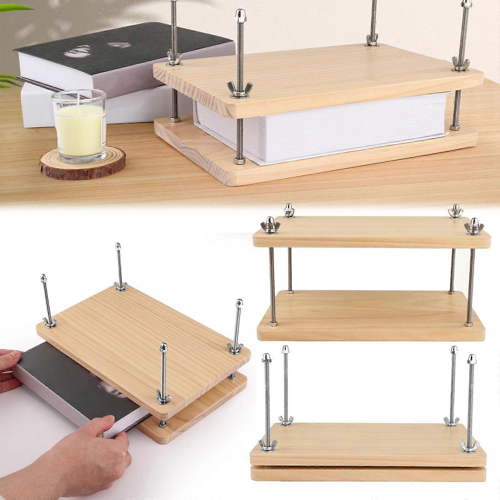 Wooden Book Press, Multifunctional Manual Bookbinding Tool