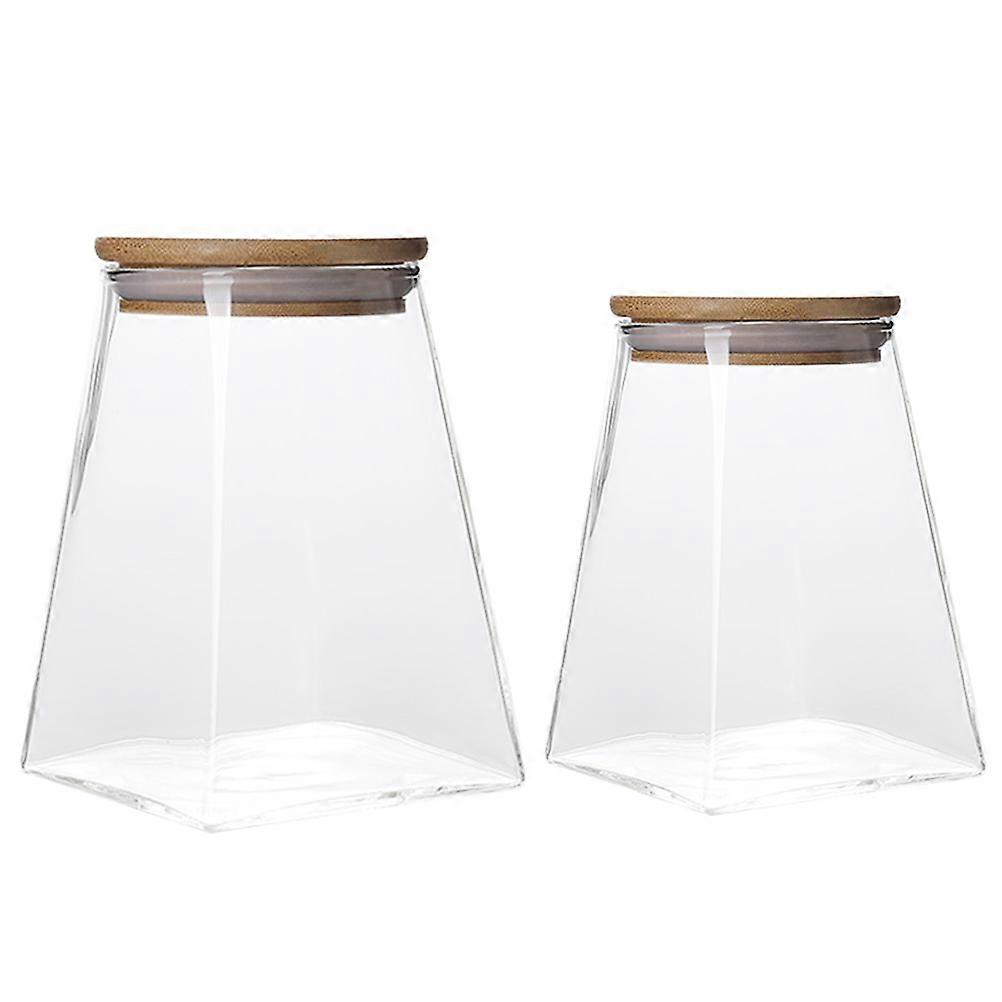 Small Containers With Lid Cereals Pots Sealed Jars For Kitchen Use 2Pack