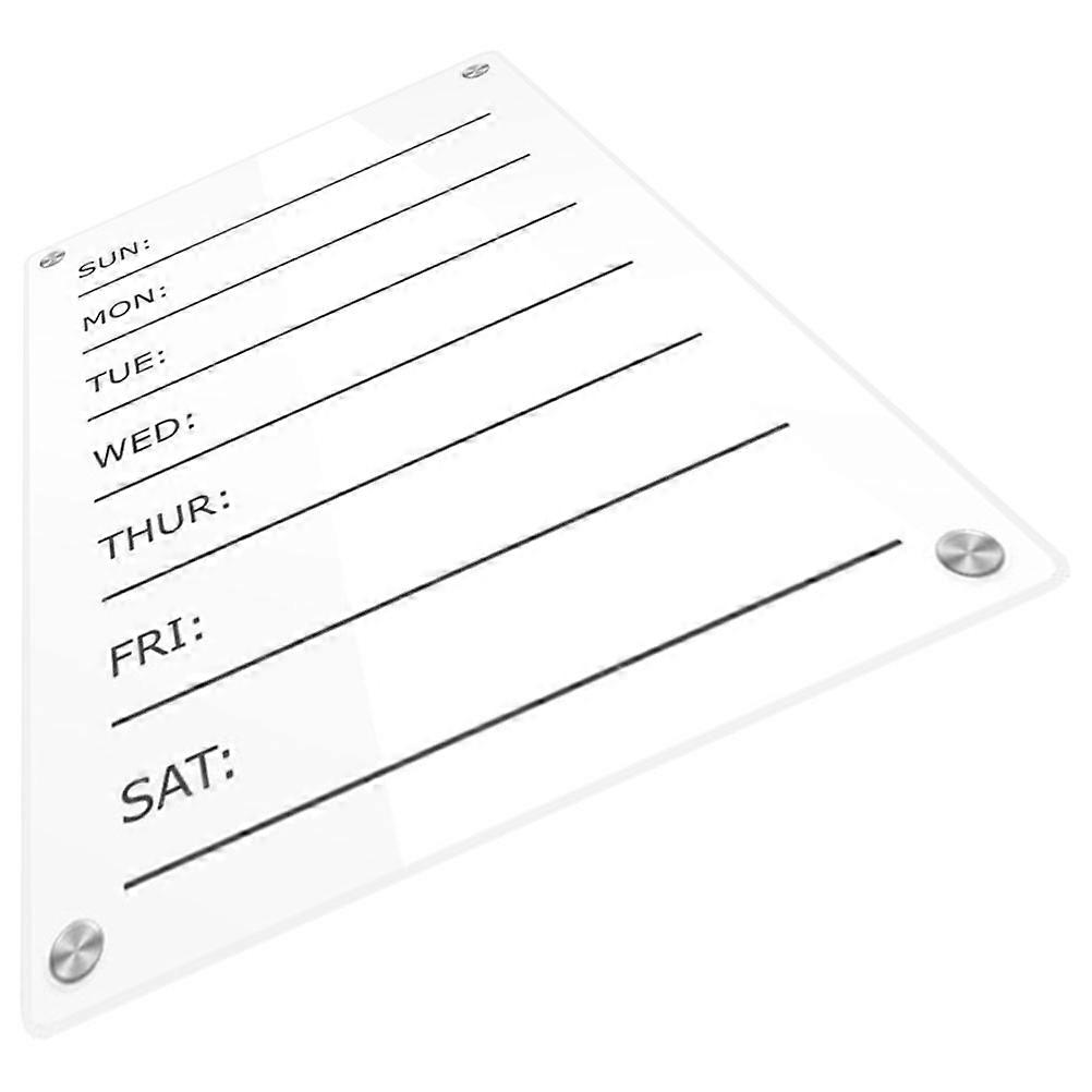 Magnetic Board Refrigerator Dry Erase Board Transparent Rectangular Reusable Writing Home Use 1Set