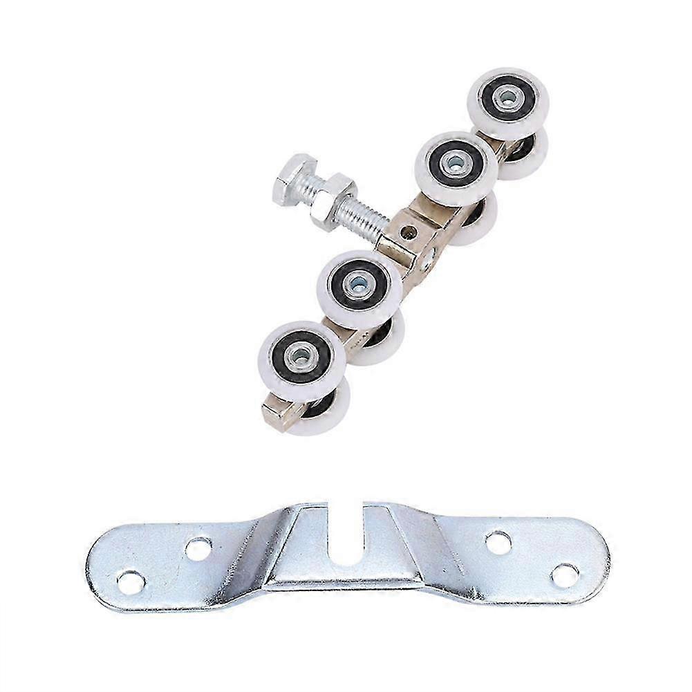 Sliding door pulley roller with hanging wheel designed for use in home, bedroom, and conference room settings
