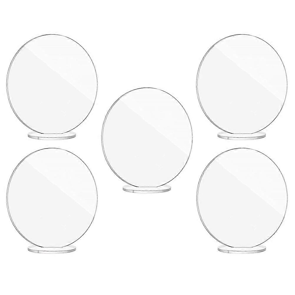 DIY Projects Acrylic Table Number Sign Transparent Round For Party Decorations 5Pack