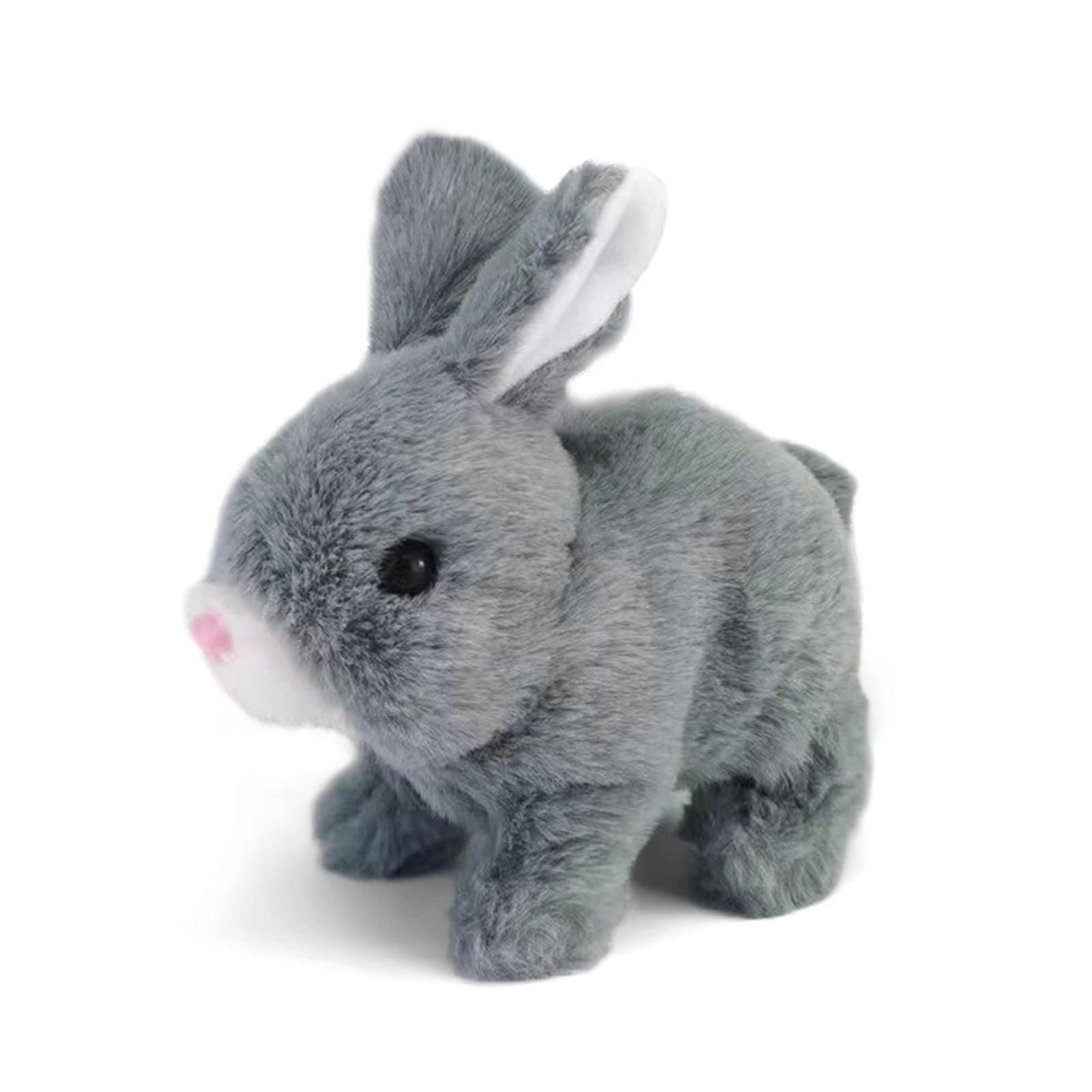 2023 New Upgraded Hopping Rabbit Interactive Electronic Pet Plush Bunny Toy with Sounds and Movements Animated Walking