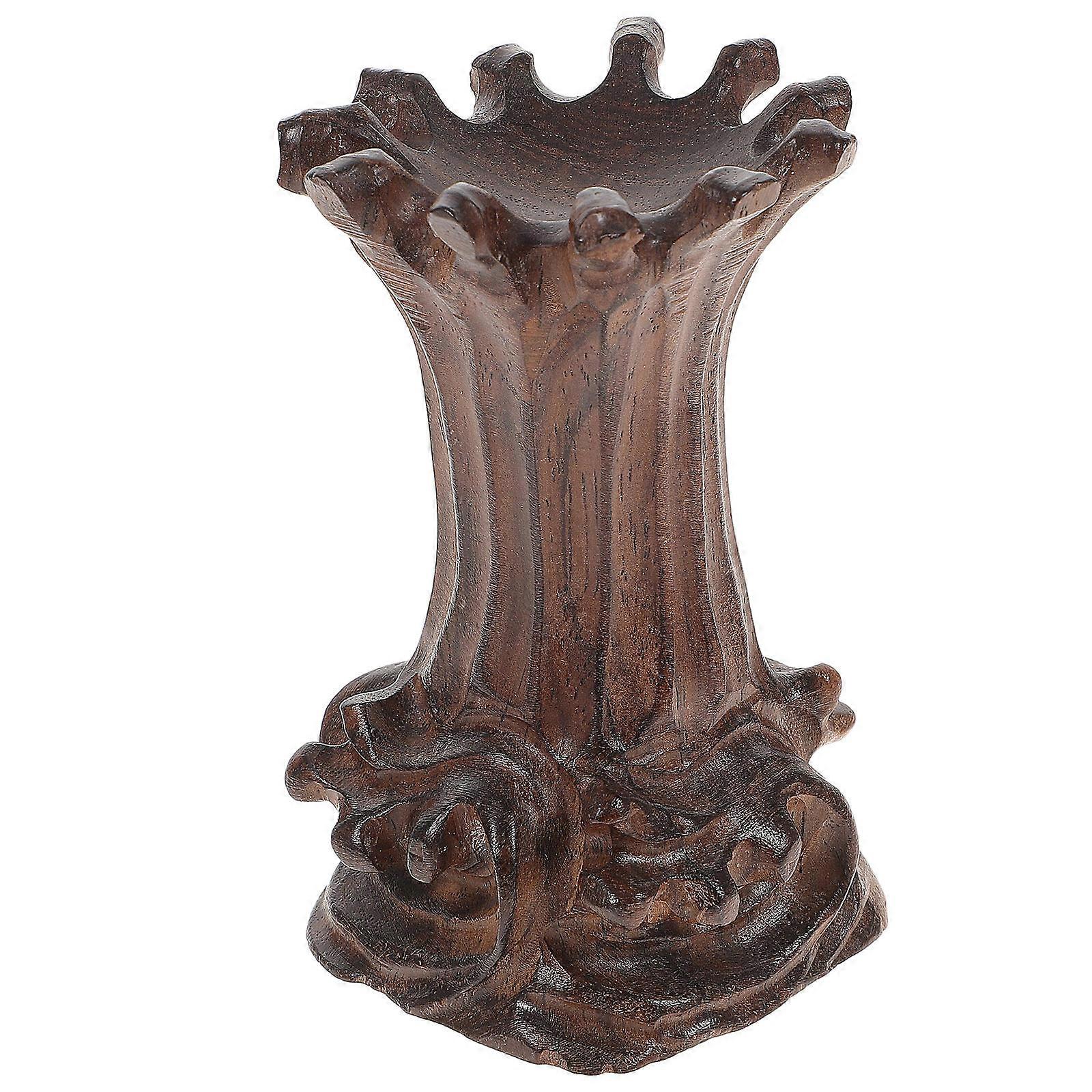 Brown Plastic Crystal Ball Stand for Home Use Portable and Lightweight Household Display Decorative Base 7.8 Inches