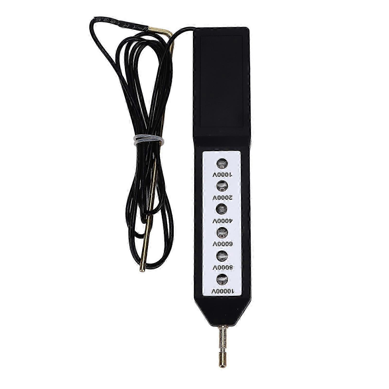 10KV Portable Electric Fence Tester with Waterproof Voltage Meter and 6 Light Indicators for Farm Use