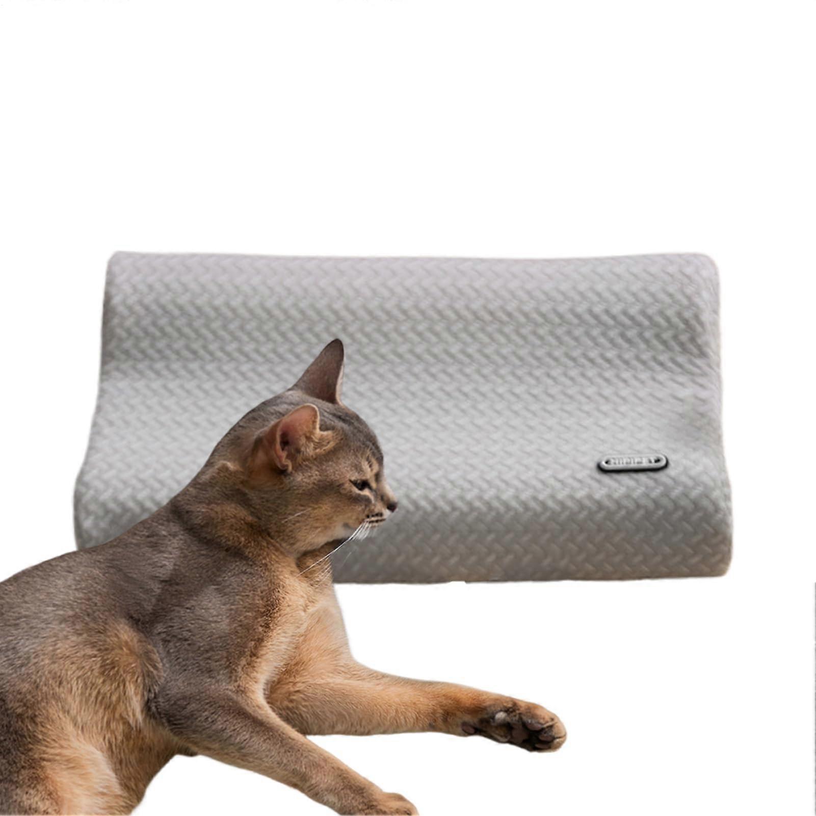 Cat Pillow with Catnip | Small Dog Neck Support | Soft Plush Toy for Kittens | Cooling Head Cushion in Dark Gray Color