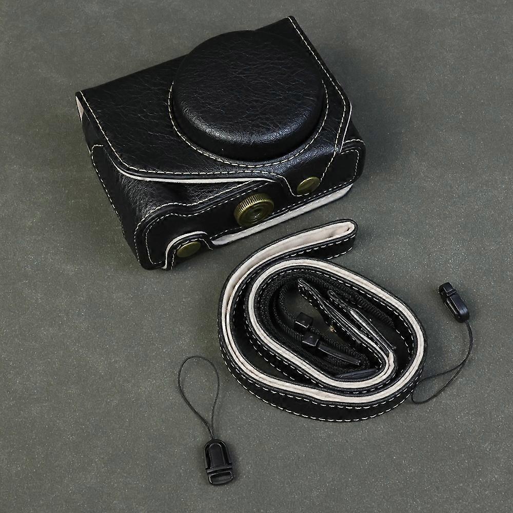 For Canon PowerShot V1 Camera Case Portable Leather Camera Protective Cover Without Battery Opening