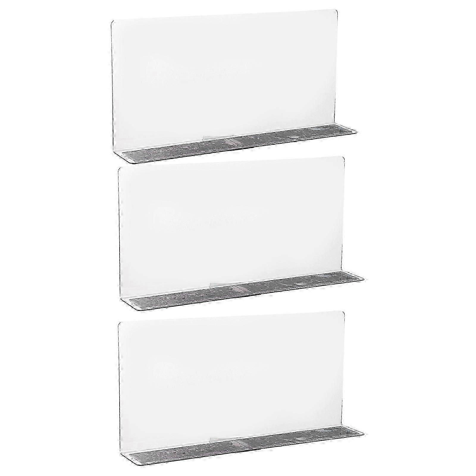 3pcs Commodity Shelf Dividers Goods Classification Boards L Shape Goods Clapboard