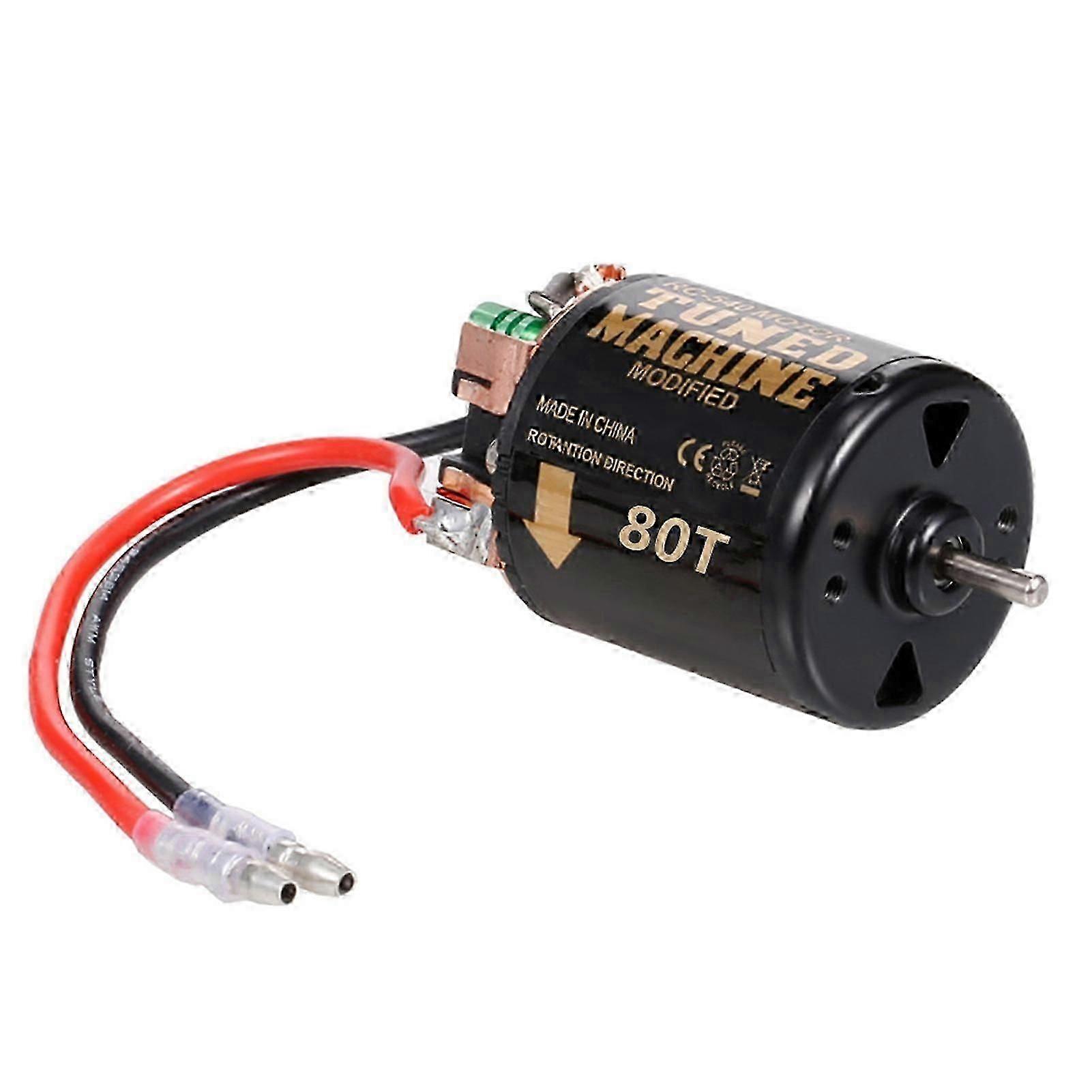 Brushed Motor 540 Brushed Motor 80T Replacement for Axial SCX10 AXI03007 90046 TRAX4 D90 MST Remote Control Car