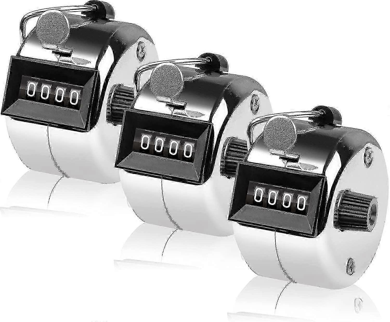 3pcs 4 Digit Click Counter - Metal Manual Counter - Clicker For Counting Golf Scores